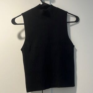 Madewell Black Sleeveless Turtleneck